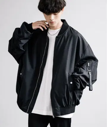 Rocky Monroe 블랙 MA-1 자켓 XL