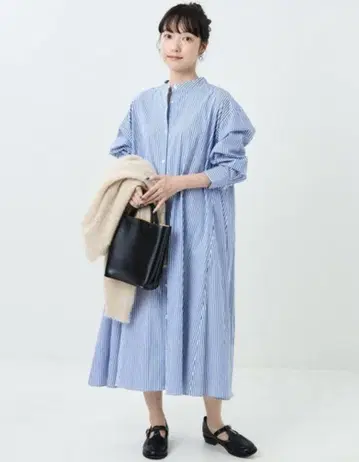 프리크스 스토어 원피스 마오 칼라 셔츠 원피스