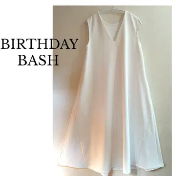 BIRTHDAY BASH V넥 슬리브리스 원피스 SIZE F