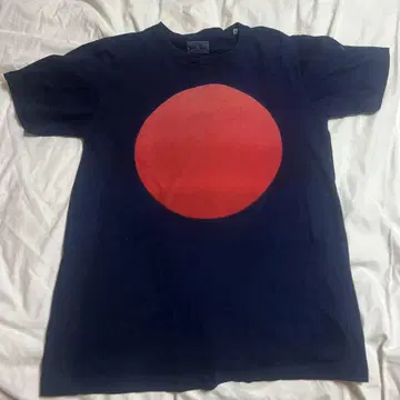 BLUE BLUE JAPAN 반팔 티셔츠 네이비 빨간색