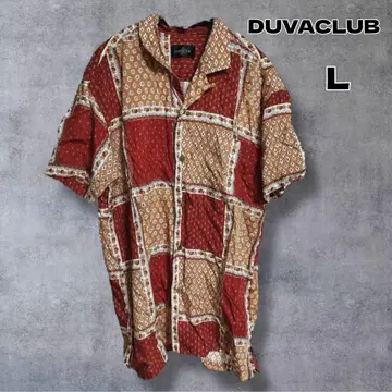DUVACLUB 반팔 올 패턴 셔츠 블라우스 L