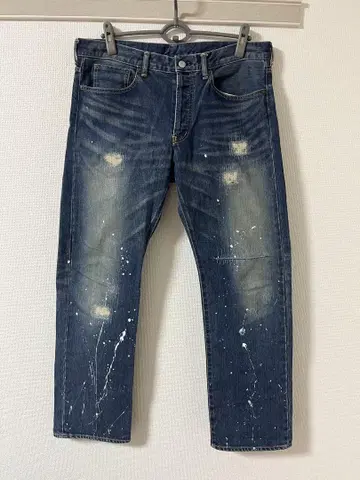 다케오 키쿠치 데님 리페어 페인트 가공