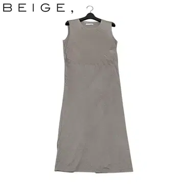 새상품급 BEIGE, 베이지 저지 슬리브리스 백 랩 원피스