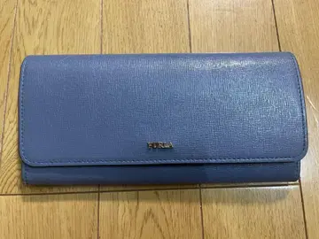 훌라 파랑 두겹 장지갑