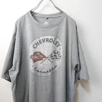 USA 구제 의류 시보레 프린트 티셔츠 그레이 size 2XL 빅 사이즈