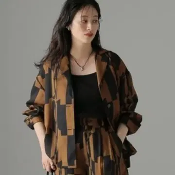journal standard 하프 블록 프린트 OP 컬러 셔츠 F