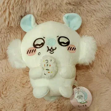 치이카와 모모가 봉제 인형 화이트/라이트 블루 약 23cm