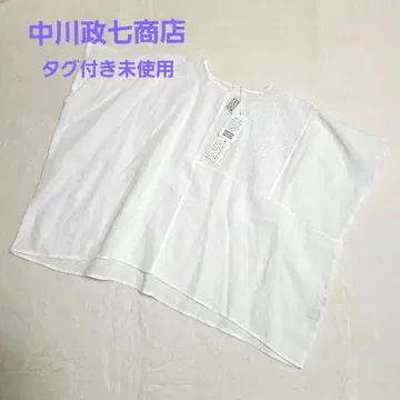 택 포함 미사용 나카가와 마사시치 상점 아마꽃 칠보 자수 풀오버
