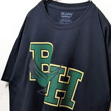 길단 BH 빅 로고 티셔츠 블랙 검정 L 구제 의류