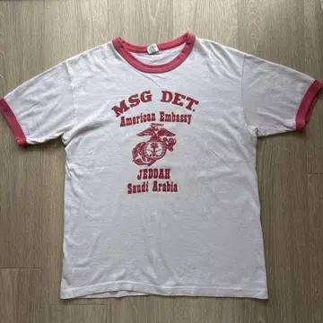 70s 삼각형 태그 USA제 빈티지 링거 티셔츠 프린트