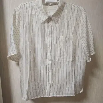 select MOCA 시어 스트라이프 숏 셔츠