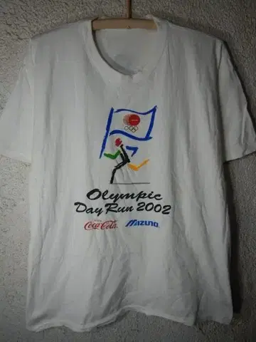 o7722 올림픽 데이 런 2002 반팔 티셔츠 빈티지