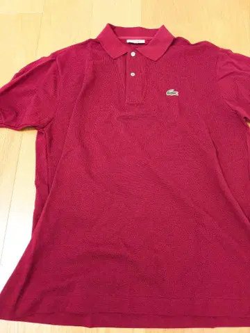 쉬미즈 라코스테 LACOSTE 컨디션 최상 크림슨 버건디 피케 셔츠 6