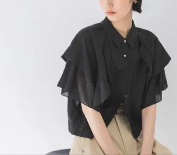 레이어 프릴 숏 셔츠 SS 지나시스 미사용 새상품 이번 시즌 신상
