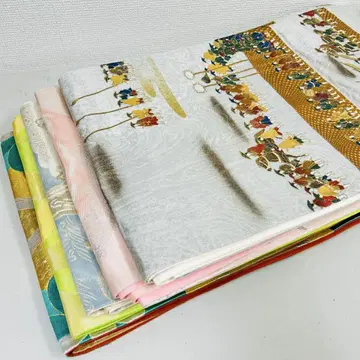 후쿠로 오비 순수 실크 5권 묶음 판매 리메이크 재료 S-1120