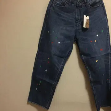 niko and... JEANS 인디고 페인트 가공 데님 택 포함 새상품