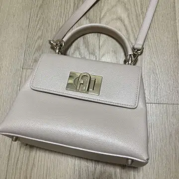 훌라 아이보리 가죽 숄더백