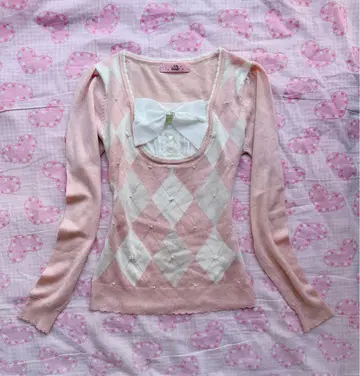 앙크루즈 BIG 리본 레이어드 스타일 coquette y2k 00s