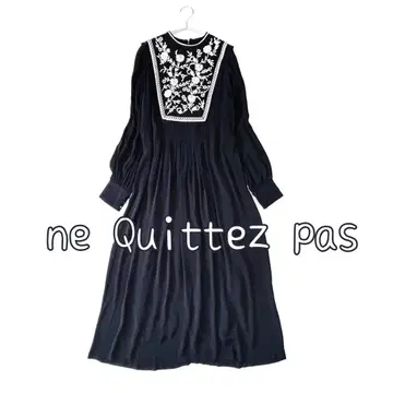 ne Quittez pas 자수 롱 드레스 원피스 자수
