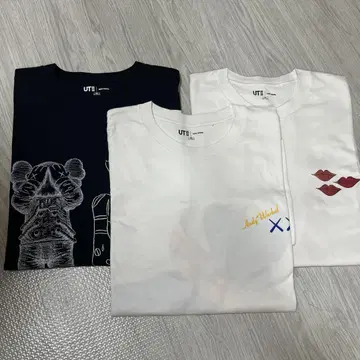 유니클로 카우스 KAWS 티셔츠 2XL 3장 세트