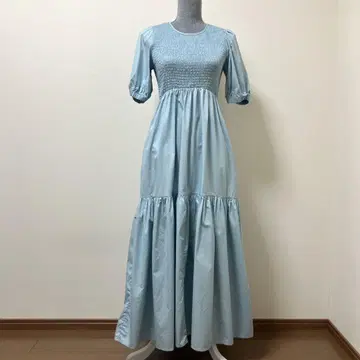 ZARA 자라 롱 원피스 여름 스카이블루 원피스 파랑 블루