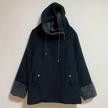 soeur7 수르 후드 부착 코트 아우터 자켓 네이비 9호