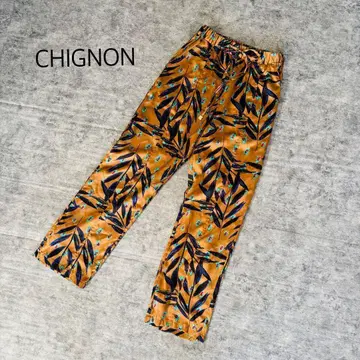 시뇽 CHIGNON 리프 무늬 이지 팬츠
