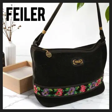 FEILER 쉬니르 직물 라인 꽃 액세서리 파우치 원숄더