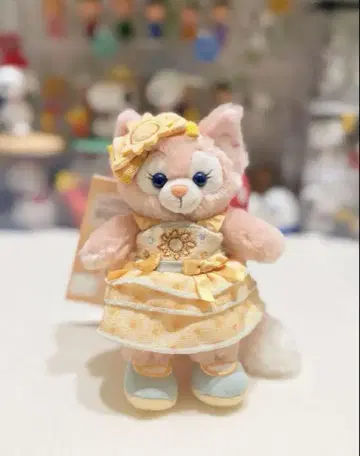 상하이 디즈니 내추럴 컬러 리나벨 봉제 인형 키링