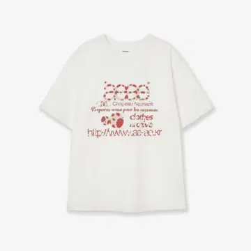 aeae WEB LOGO T-SHIRTS STRAWBERRY 딸기 한국