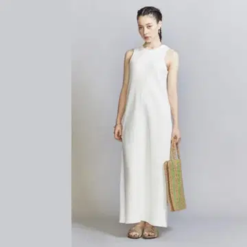 BEAUTY&YOUTH 23SS 코튼 더블 페이스 맥시 원피스