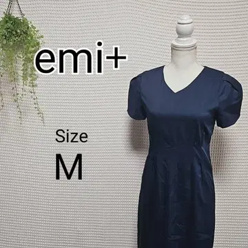 emi+ 네이비 V넥 반팔 원피스 M