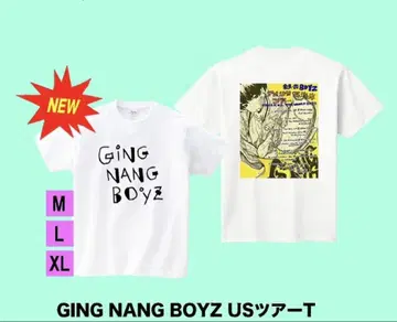 Gingko BOYZ 미네타 카즈노부 미국 투어 티셔츠 화이트 XL