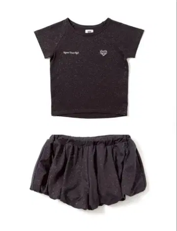 HTH glitter tee & balloon shorts 블랙