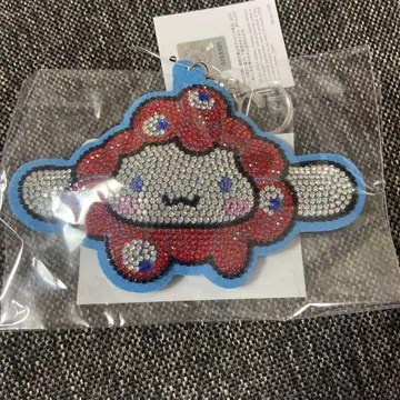 새상품 밋밋한 산리오 시나모롤 반짝이 가죽 키링