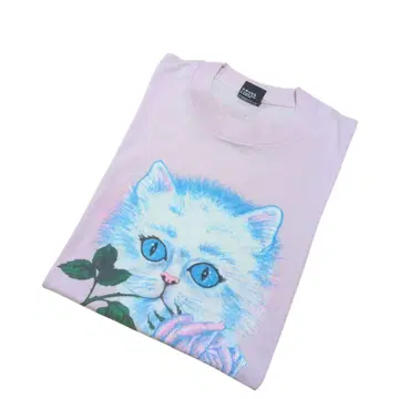 80년대 빈티지 미국제 고양이 티셔츠 애니멀 굿 프린트