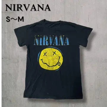 NIRVANA 너바나 굿 프린트 스마일 티셔츠 S~M