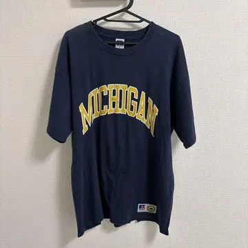 러셀 MICHIGAN 로고 티셔츠 XL 네이비