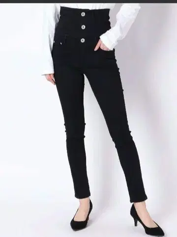GYDA 3 버튼 하이 웨스트 스키니
