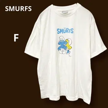 SMURFS 스머프 프린트 반팔 티셔츠 화이트 F 봄/여름