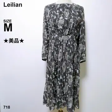 Leilian 레리안 플리츠 롱 원피스 플라워 무늬 고급 새상품급