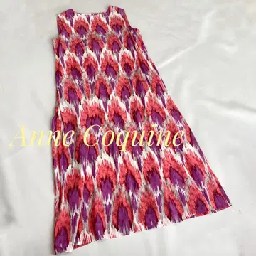 Anne Coquine 안코키네 아트 디자인 슬리브리스 원피스