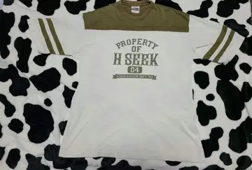 Hideand SEEK XL 티셔츠 올리브/화이트