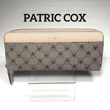 PATRICK COX 지퍼 장지갑 [패트릭 콕스] 핑크 x 베이지