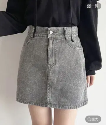 데님 미니 스커트