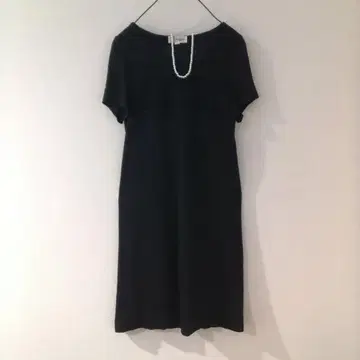 MICHEL KLEIN 블랙 원피스 38 관혼상제 자수 펄