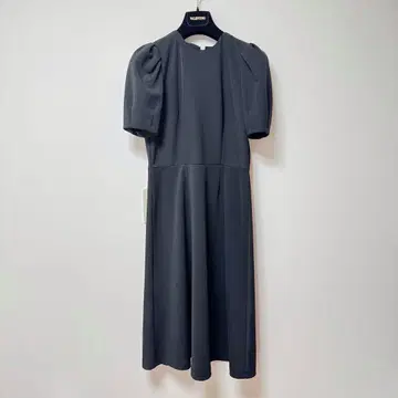 새상품 루루윌비 퍼프 슬리브 티셔츠 원피스 반팔 블랙