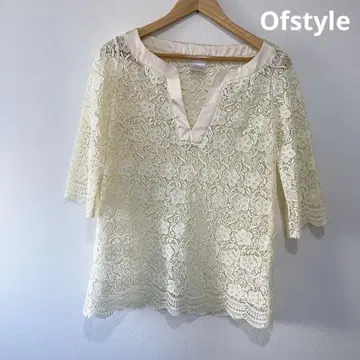 오브 스타일 레이스 튜닉 아이보리
