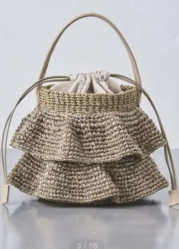 UNITED ARROWS COMBI ABACA 프릴 바스켓 백
