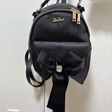 LIZLISA 롱 리본 백팩 블랙
